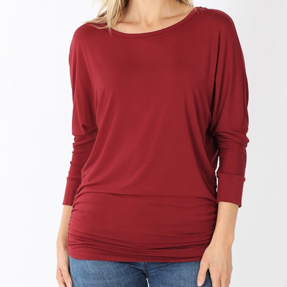 NEW Zenana Brick Red Top